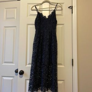ASTR navy lace dress